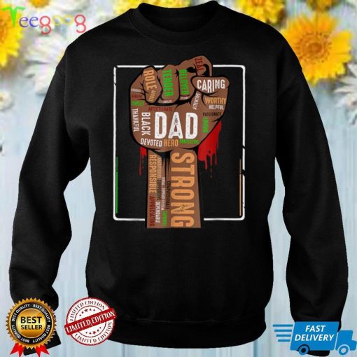 Black Dad African American Melanin Pride Black History Month T Shirt