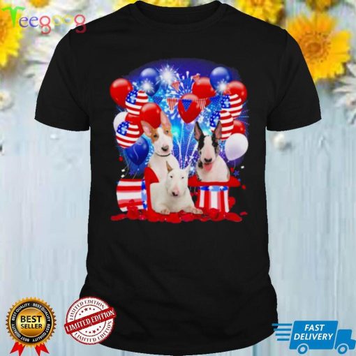 Bull Terrier Balloons Fireworks Shirt