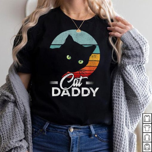 Cat Daddy Vintage Best Cat Dad Ever Funny Cat Lover Gift T Shirt