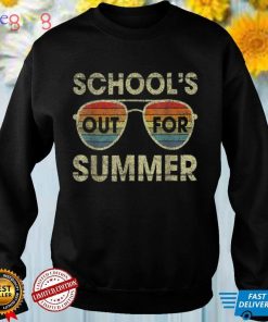 Cute Retro Last Day Of School Schools Out For Summer Teacher T Shirt