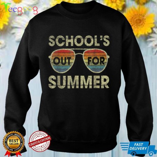 Cute Retro Last Day Of School Schools Out For Summer Teacher T Shirt