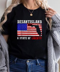 Desantisland state of liberty florida map florida patriotic shirt