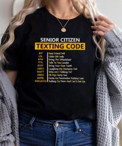 Funny Senior Citizen's Texting Code Design Grandpa T Shirt