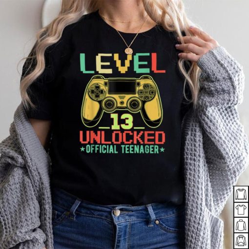 Funny level 13th unlocked official teenager,13th birthday T Shirt (1)