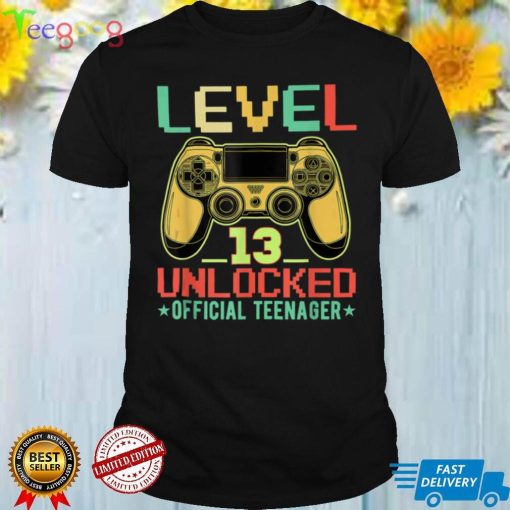 Funny level 13th unlocked official teenager,13th birthday T Shirt (1)