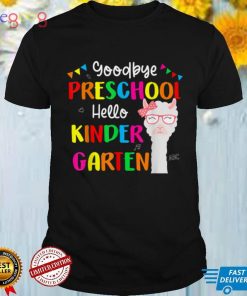 Goodbye Preschool Hello Kindergarten Llama Girls 2022 Grad T Shirt
