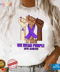 Hand in may we wear purple lupus awareness month shirt