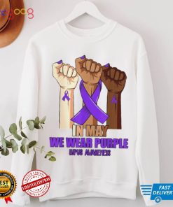 Hand in may we wear purple lupus awareness month shirt