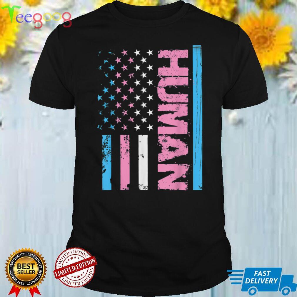 Human Transgender Pride Trans Ally Flag Proud LGBT Support T Shirt