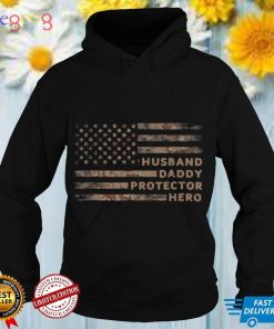 Husband Daddy Protector Hero Camouflage For Father's Day T Shirt