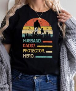 Husband Daddy Protector Hero Fathers Day Gift For Dad T Shirt