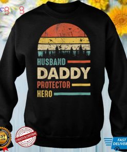 Husband Daddy Protector Hero Shirt For Men Vintage Retro T Shirt