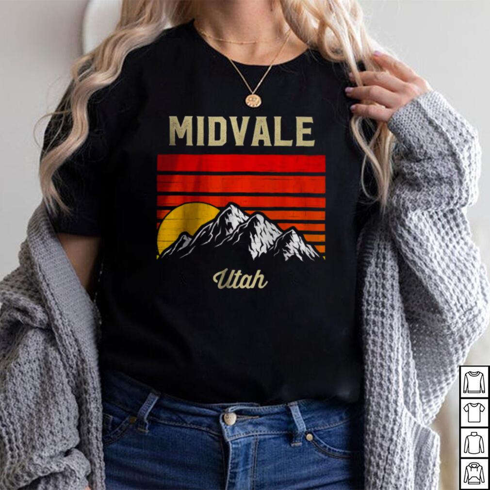 Midvale Utah Retro Vintage City State USA T Shirt