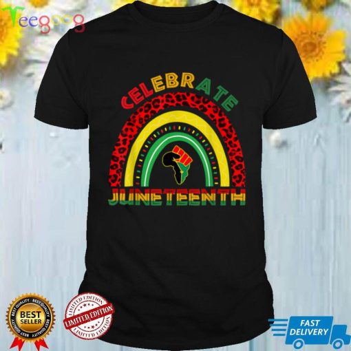Rainbow African Independence Celebrate Juneteenth Freedom T Shirt