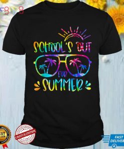 School's Out For Summer Glasses Last Day Of School Tie Dye T Shirt