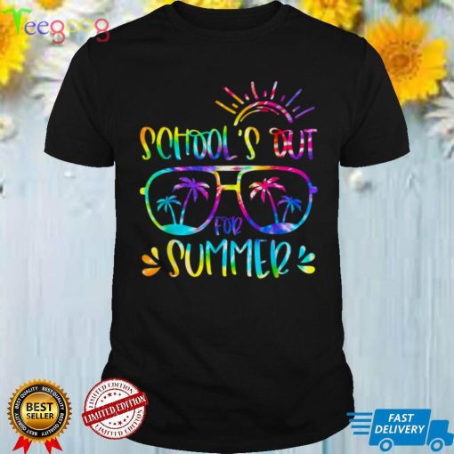 School's Out For Summer Glasses Last Day Of School Tie Dye T Shirt