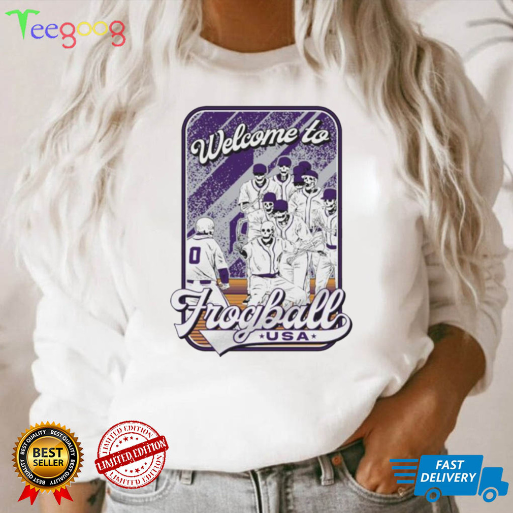 Skeleton Welcome To Frogball USA Baseball Shirt