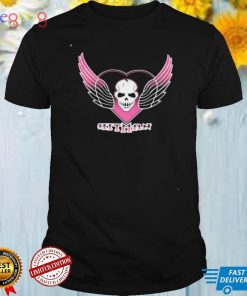 The Hitman Bret Hart Skull Wings Logo T Shirt