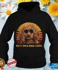 Vintage Best Poodle Dog Dad Ever Puppy Fathers Day T Shirt