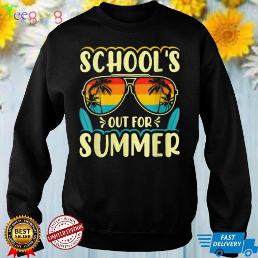 Vintage Last Day Of School Schools Out For Summer Teacher T Shirt