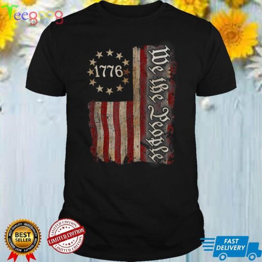 Vintage Old American Flag Patriotic 1776 We The People USA T Shirt