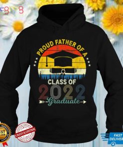 Vintage Proud Father Of A Class Of 2022 Graduate Fathers Day T Shirt