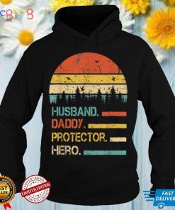 Vintage Retro Husband Daddy Protector Hero Father's Day T Shirt