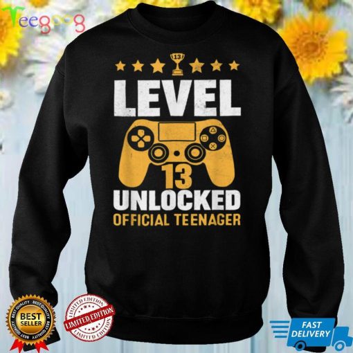 Birthday Gamer Shirt Level 13 Unlocked Video Game Lovers T Shirt