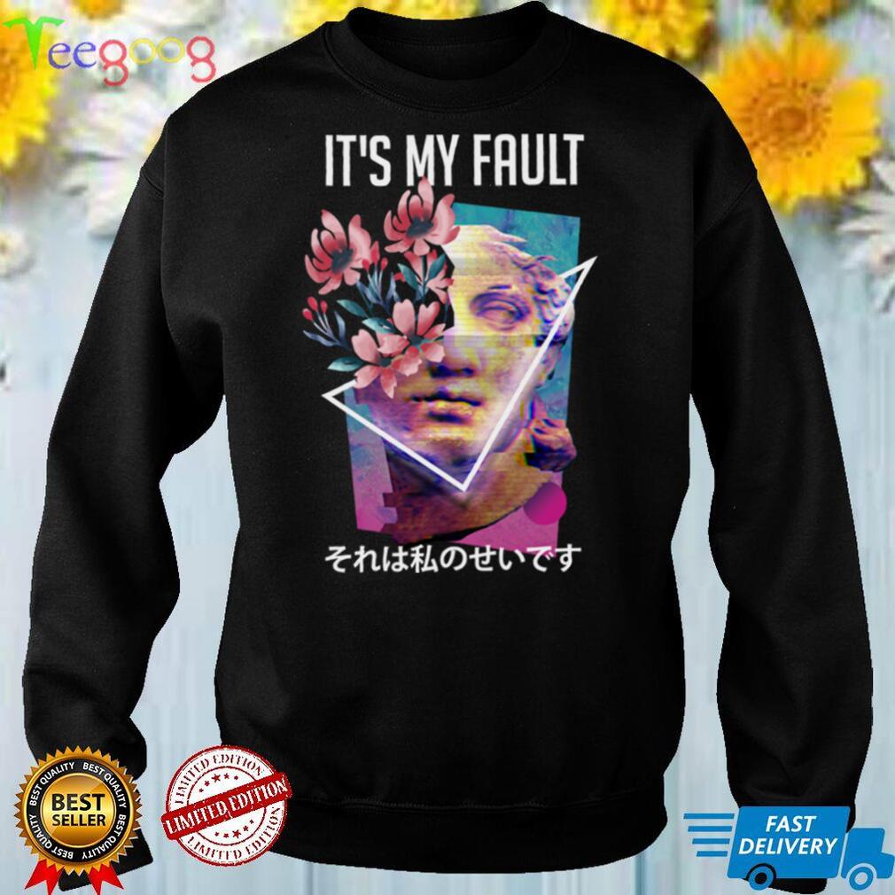 it's my fault Vaporwave Aesthetic Japanese E girl Long Sleeve T Shirt it's my fault Vaporwave Aesthetic Japanese E girl Long Sleeve T Shirt