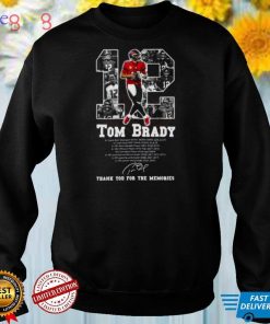 12 Tom Brady 2000 2022 thank you for the memories signatures shirt