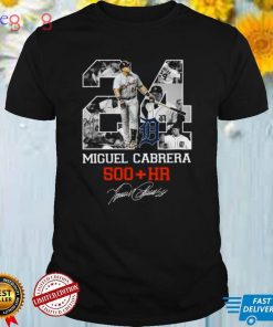 24 Miguel Cabrera hits 500th Career Home Run signatures shirt