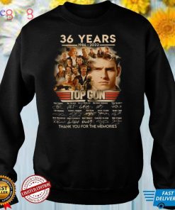 36 years 1986 2022 Top Gun signatures shirt