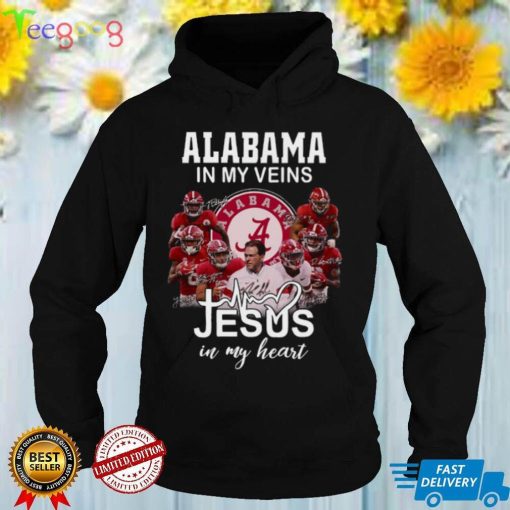 Alabama in my veins Jesus in my heart signatures shirt