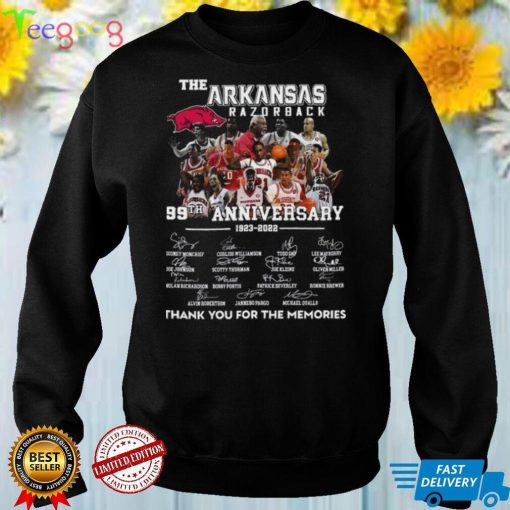 Arkansas Razorback 99th anniversary 1923 2022 memories shirt