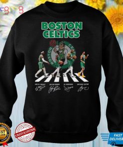 Boston Celtics Walking Abbey Road signatures shirt