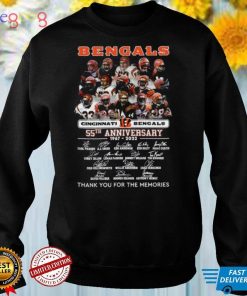 Cincinnati Bengals 55th anniversary 1967 2022 memories signatures shirt