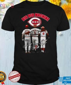 Cincinnati Reds 8 Joe Morgan 5 Johnny Bench 14 Pete Rose signatures shirt