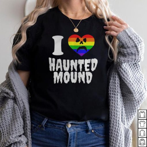 LGBT I love haunted mound heart shirts