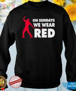 On Sundays we wear red golf shirt