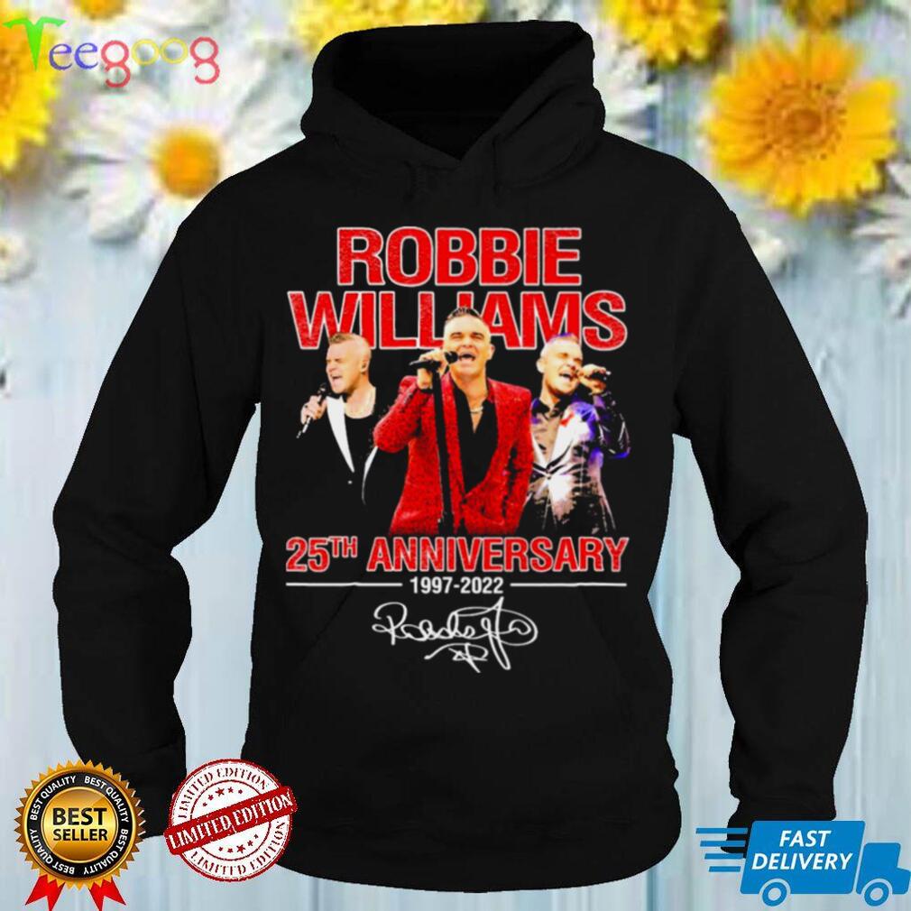 Robbie Williams 25th Anniversary 1997 2022 Signatures Shirt