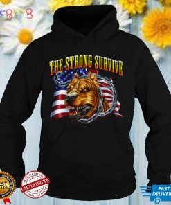 The Strong Survive American Flag Beastly Pitbull Patriotic Independence Day 4th Of July 1776 shirt