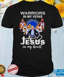 Warriors in my veins Jesus in my heart signatures shirt