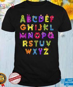 ABC Cute Monster Alphabet Halloween Teacher Costume Kids T Shirt