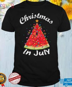 Christmas In July Summer Design Melon Christmas Tree Summer T Shirt