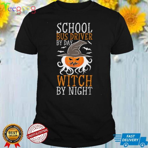 Halloween Witch School Bus Driver T Shirt 1