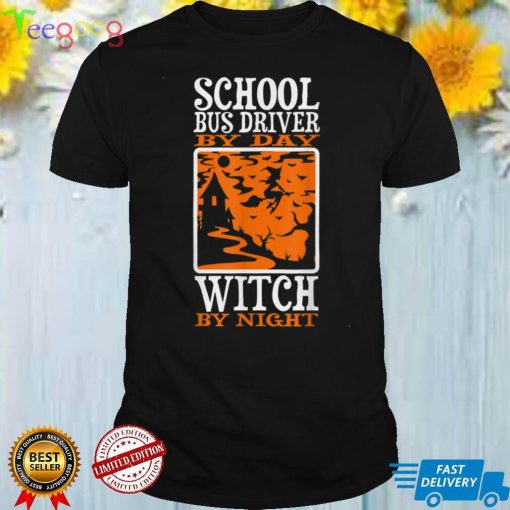 Halloween Witch School Bus Driver T Shirt