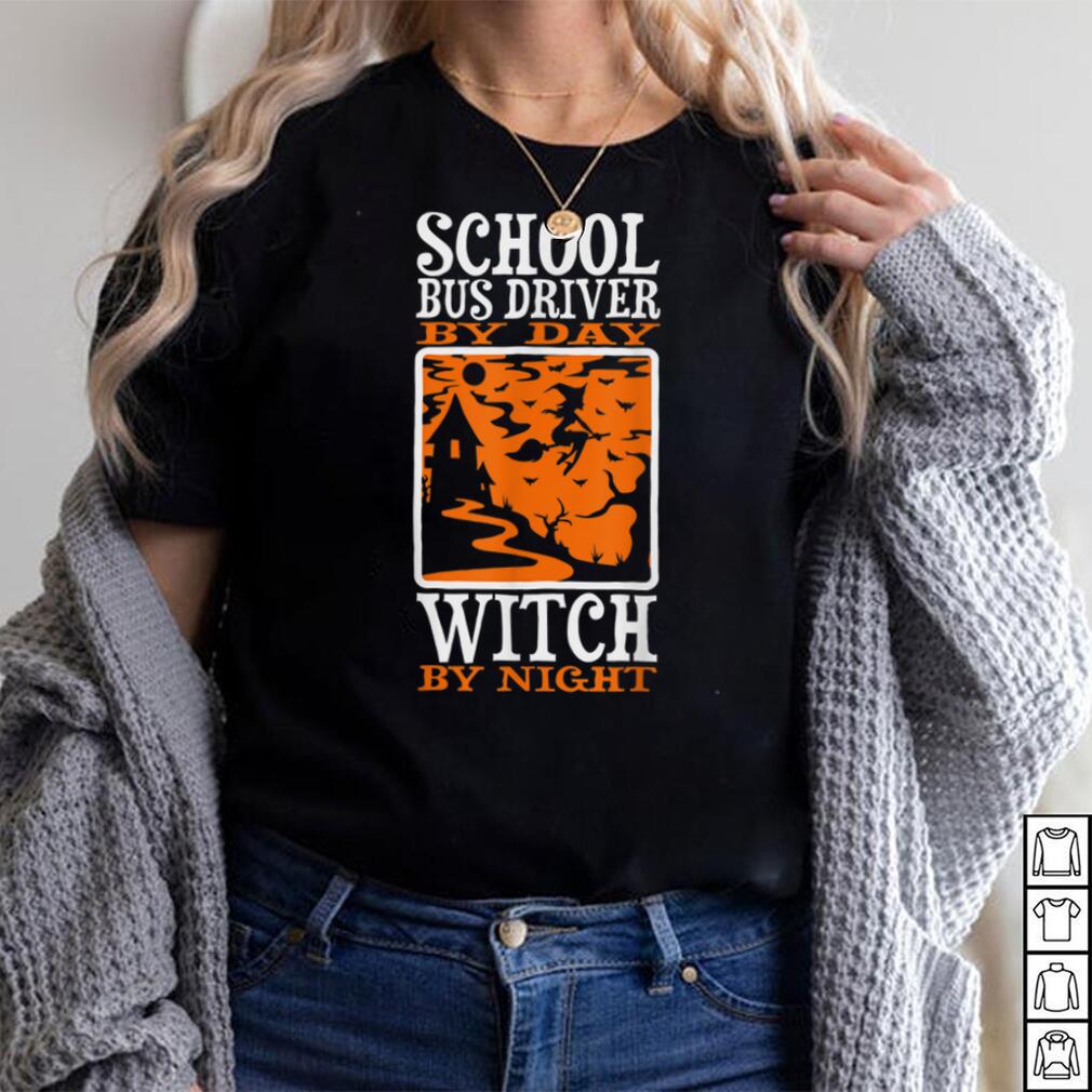 Halloween Witch School Bus Driver T Shirt