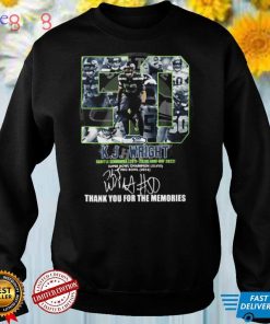 K.J. Wright Seattle Seahawks One day 2022 Thank You For The Memories Signature Shirt