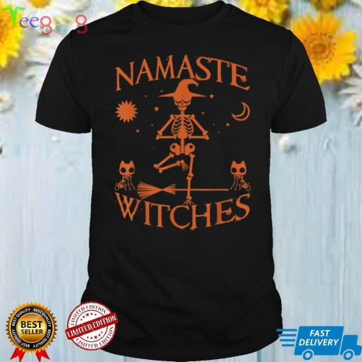Namaste Witches Yoga Skeleton Namaskaram Yoga Instructor T Shirt
