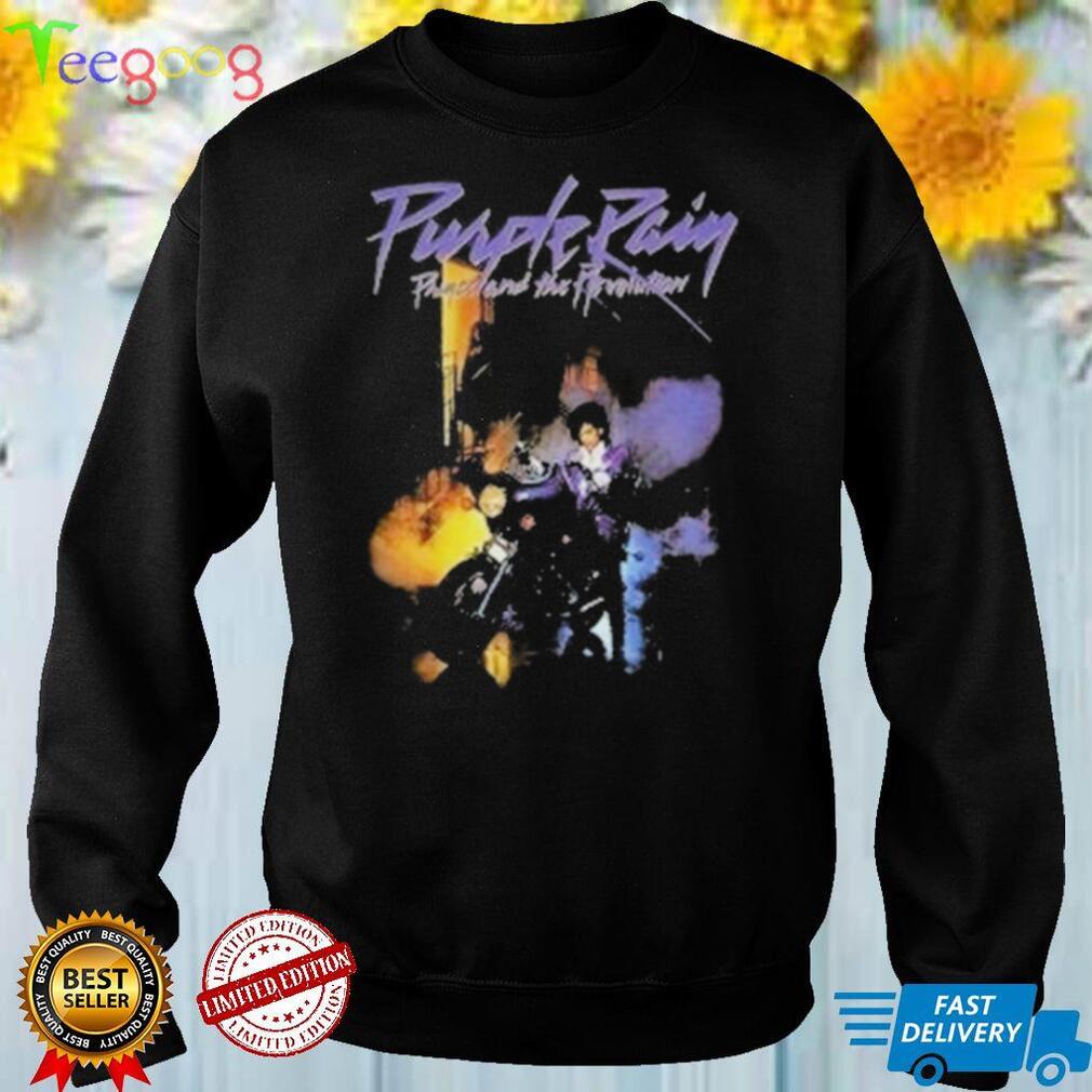 Prince with purple rain shirt